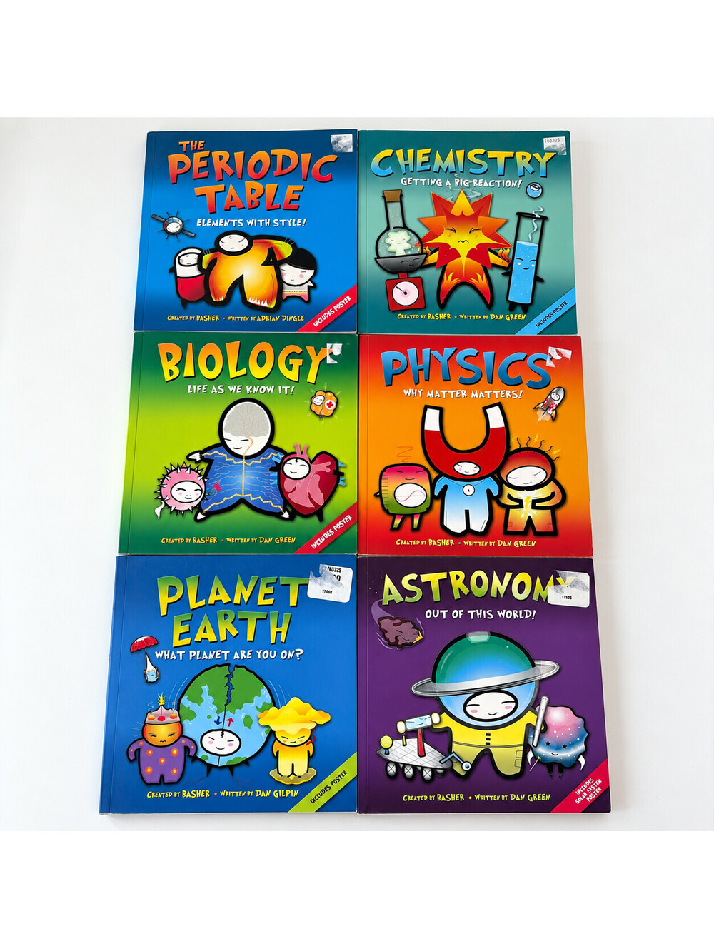 Basher Science 6 Books Lot Kingfisher Biology Chemistry Physics Astronomy STEM